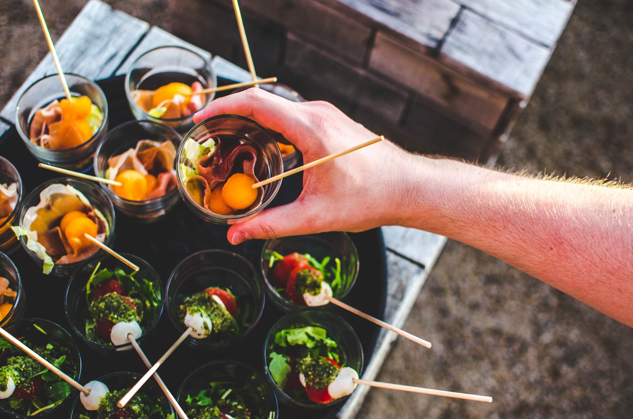 Gourmet Fingerfood Catering Berlin für Firmenfeier - Kopf und Gaumen