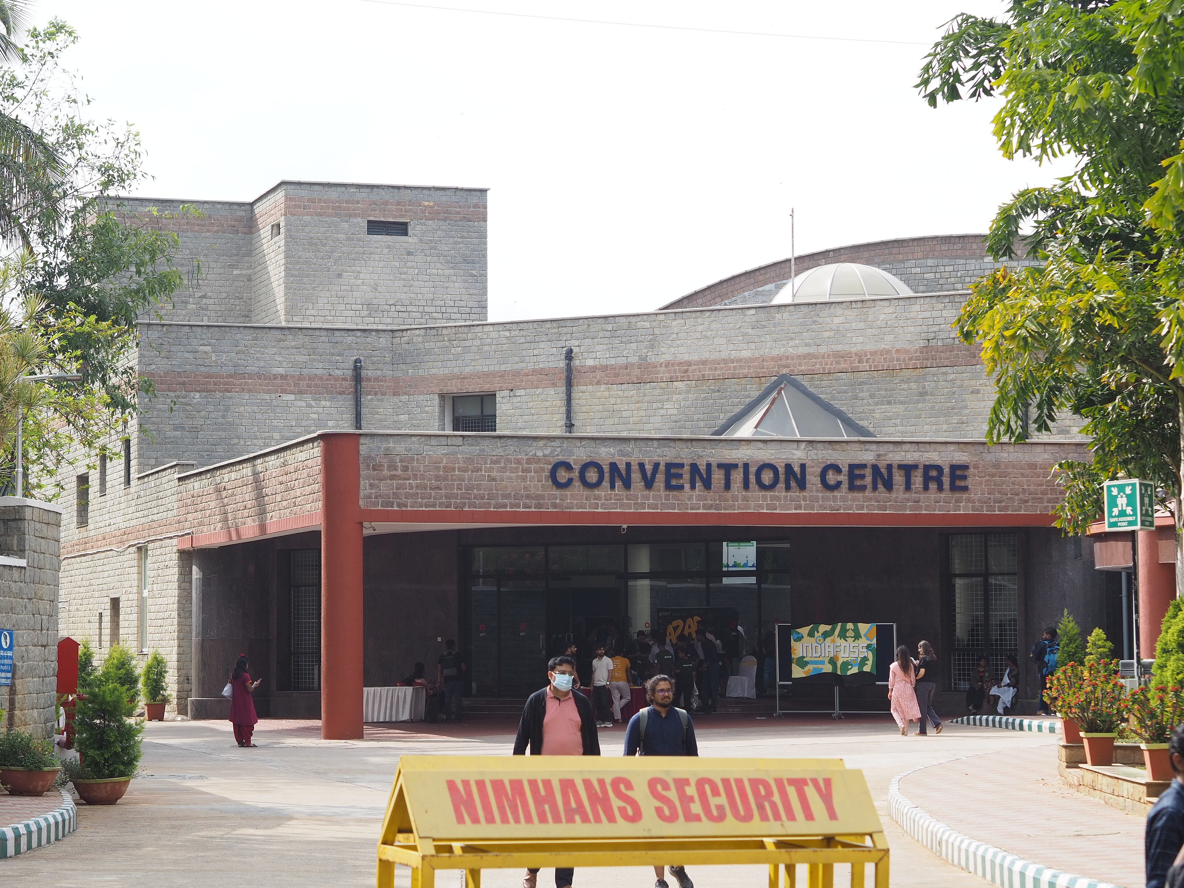 a building with trees and plants