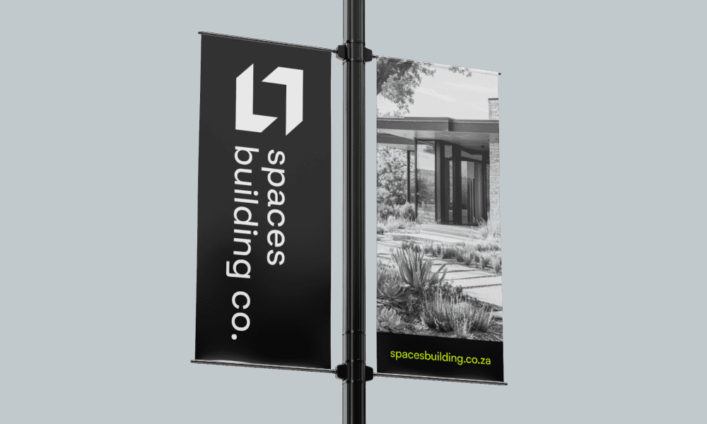 Pole ad signage.