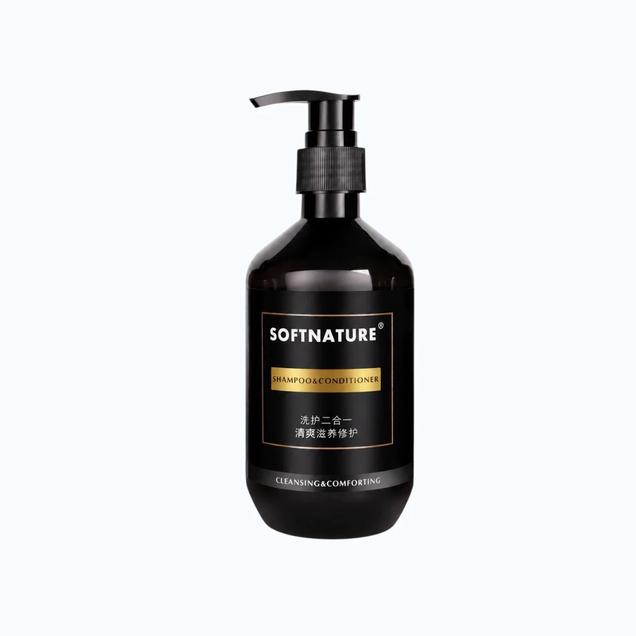 Private label hotel amenities set with shampoo and body wash