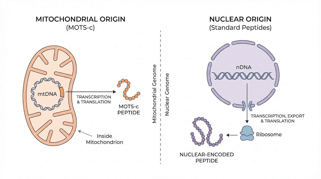 MOTS-c mitochondrial origin diagram