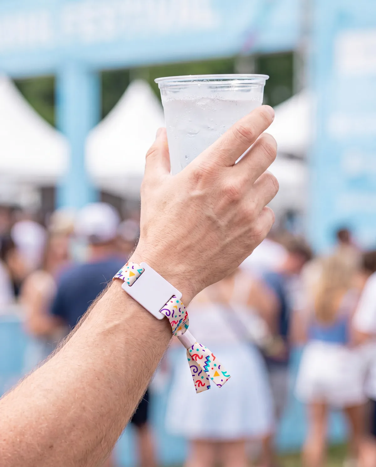 RFID fabric wristband for access control at a festival