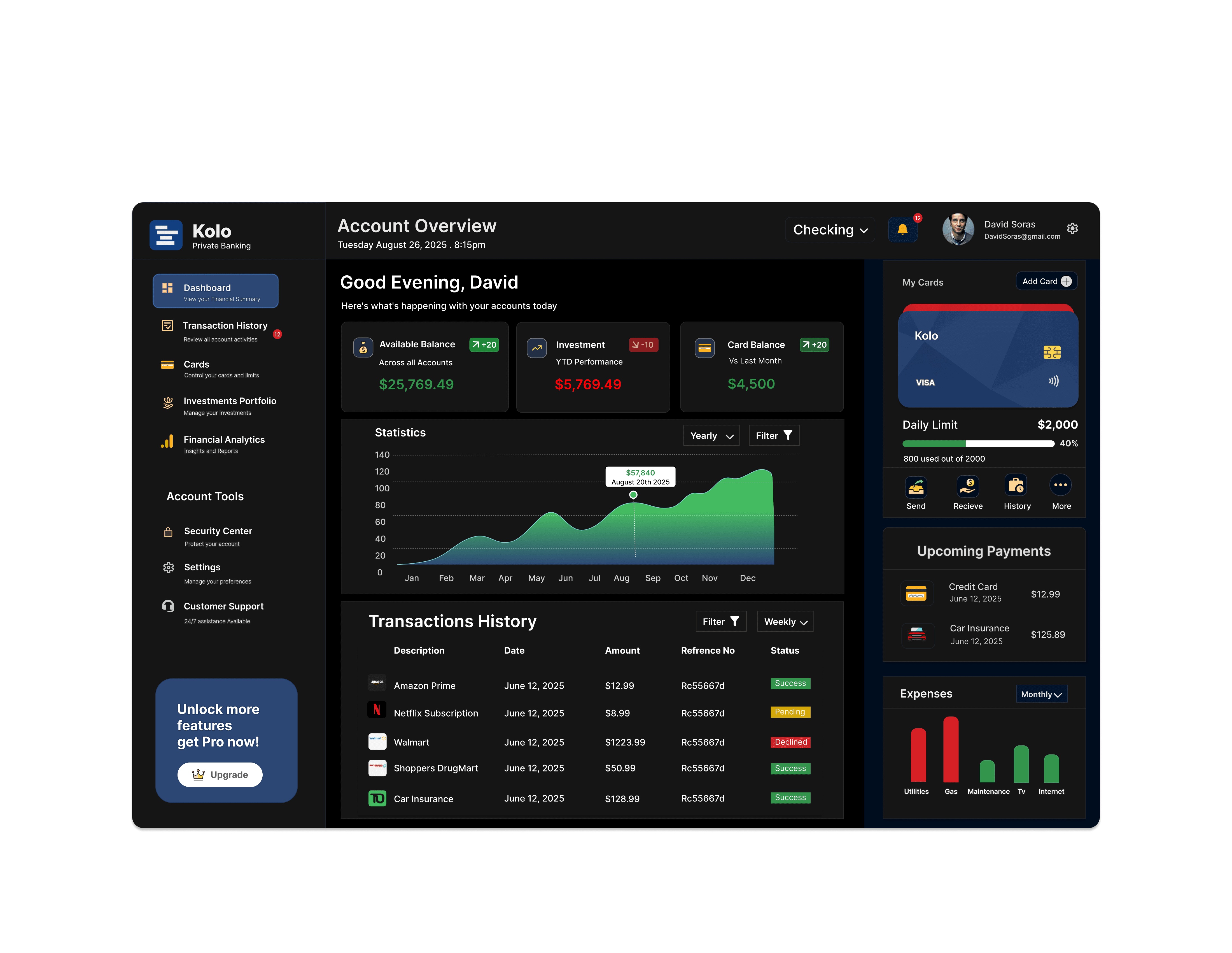 App Screen with open sidebar