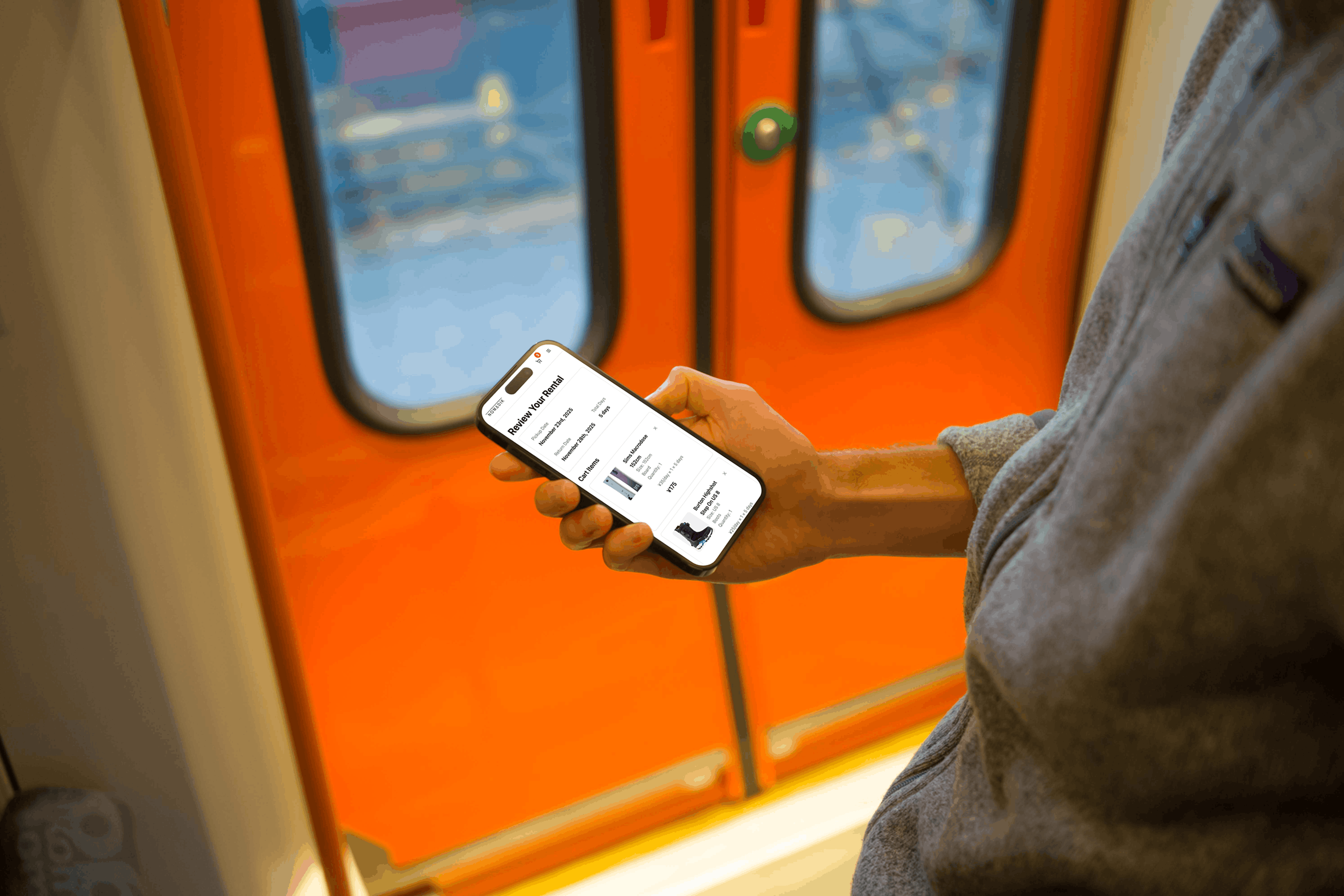 device with website mockup