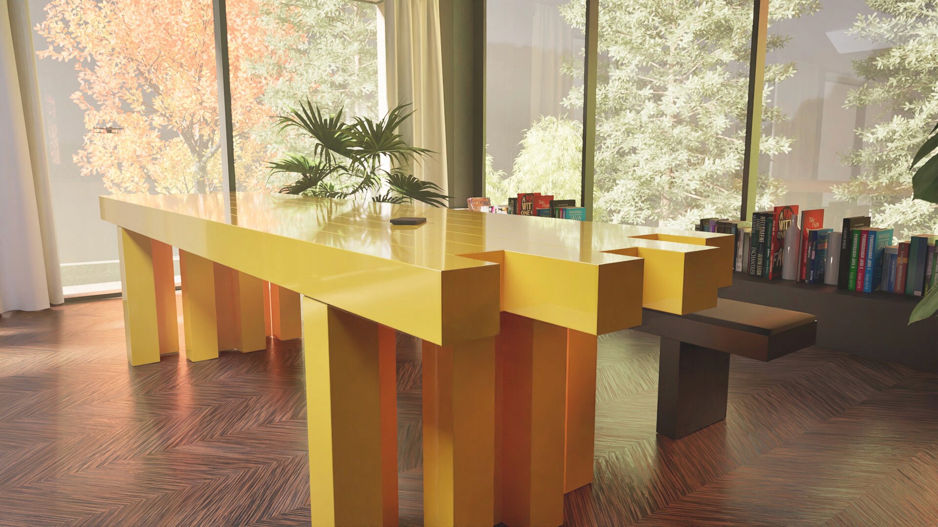 Metrik table in bright yellow