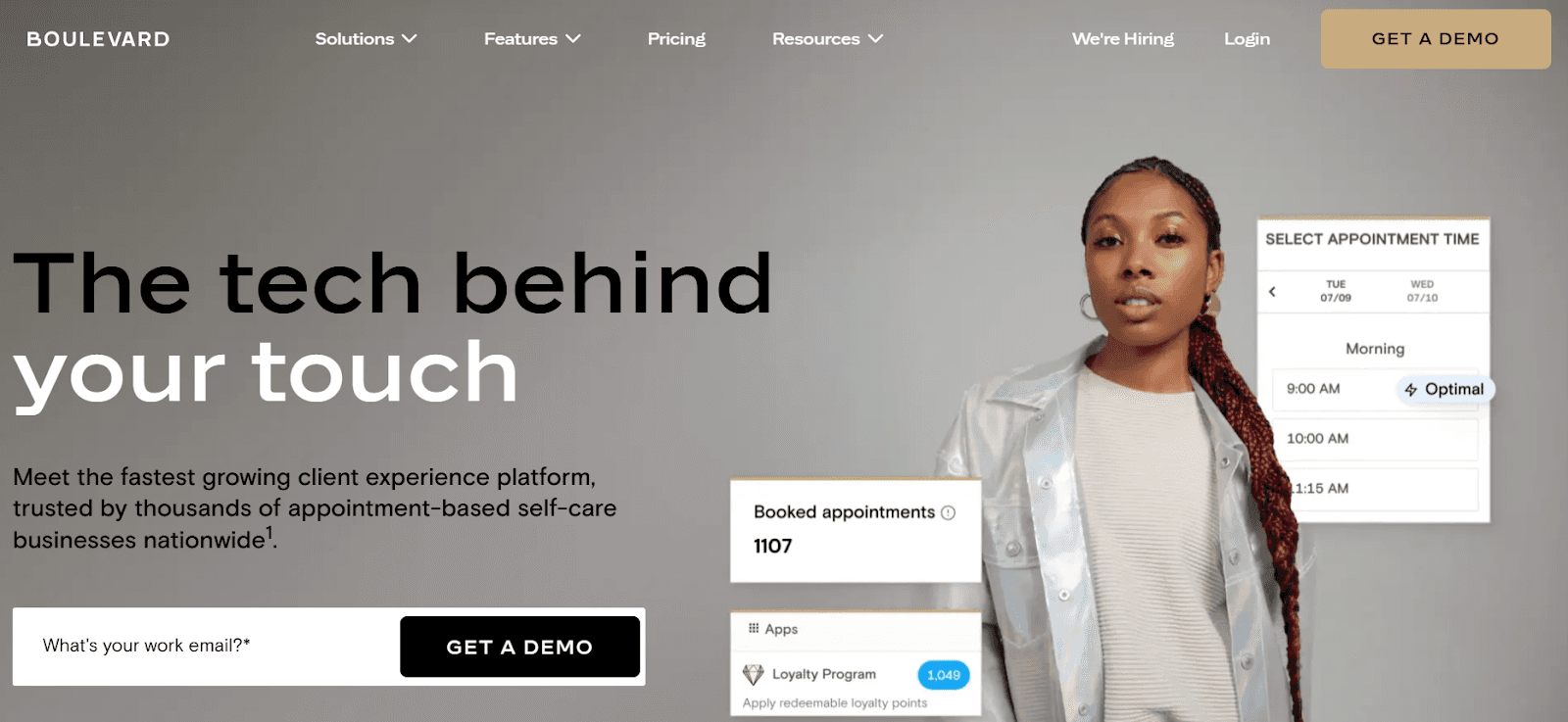 Image showing the homepage of Boulevard