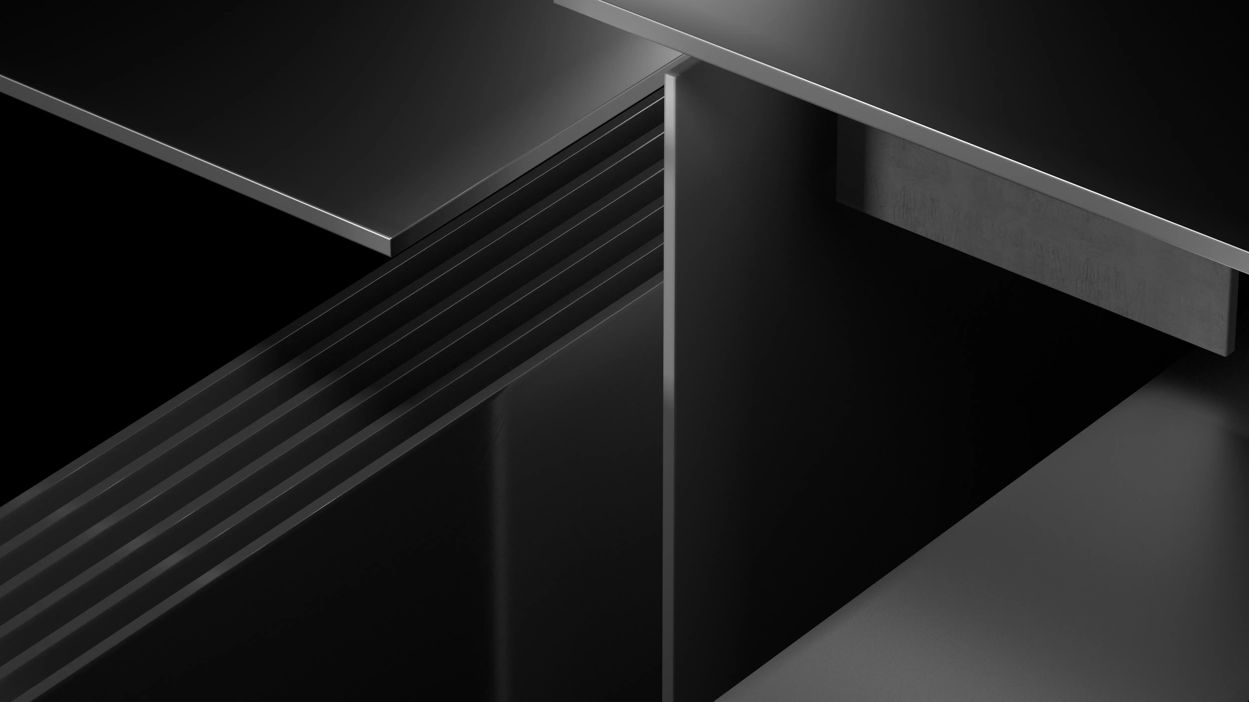a black and white photo of a metal object