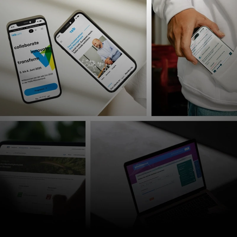 Grid Darstellung von Produkt Mockups