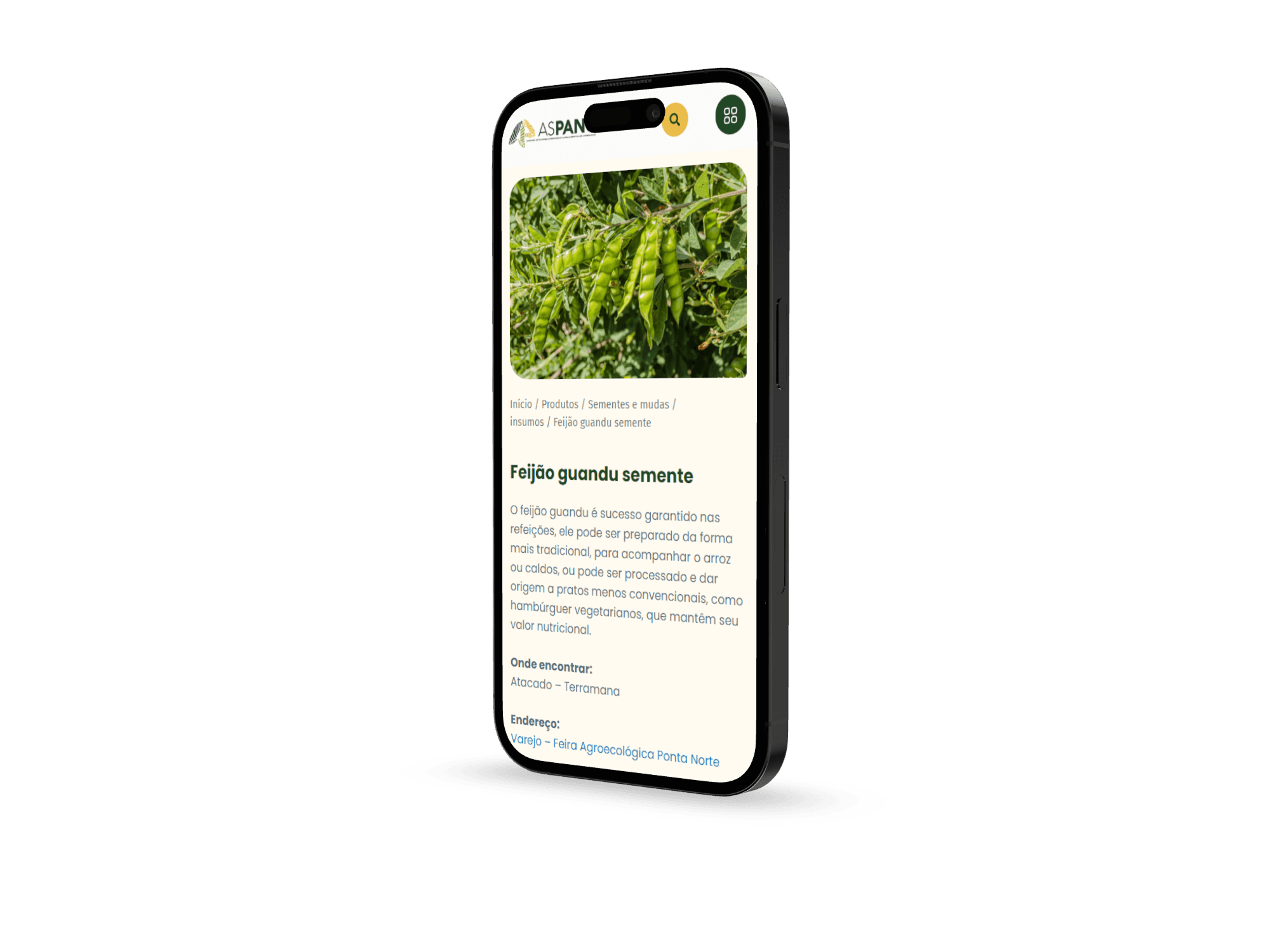 The top half of a screen of a mobile device