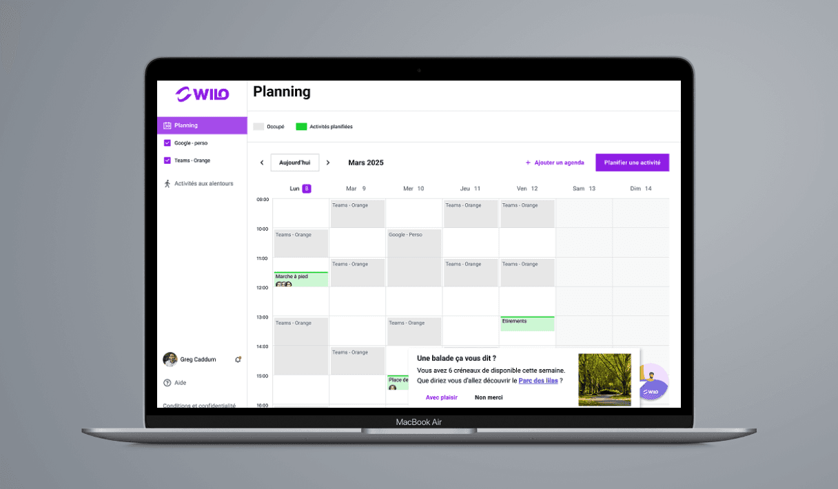 A mockup of screenshot for an app