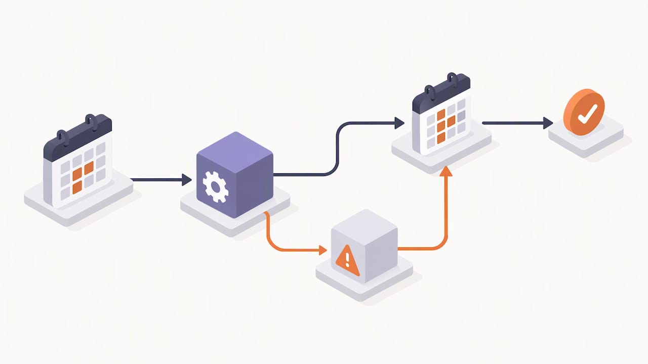 Automated scheduling with manual fallback path