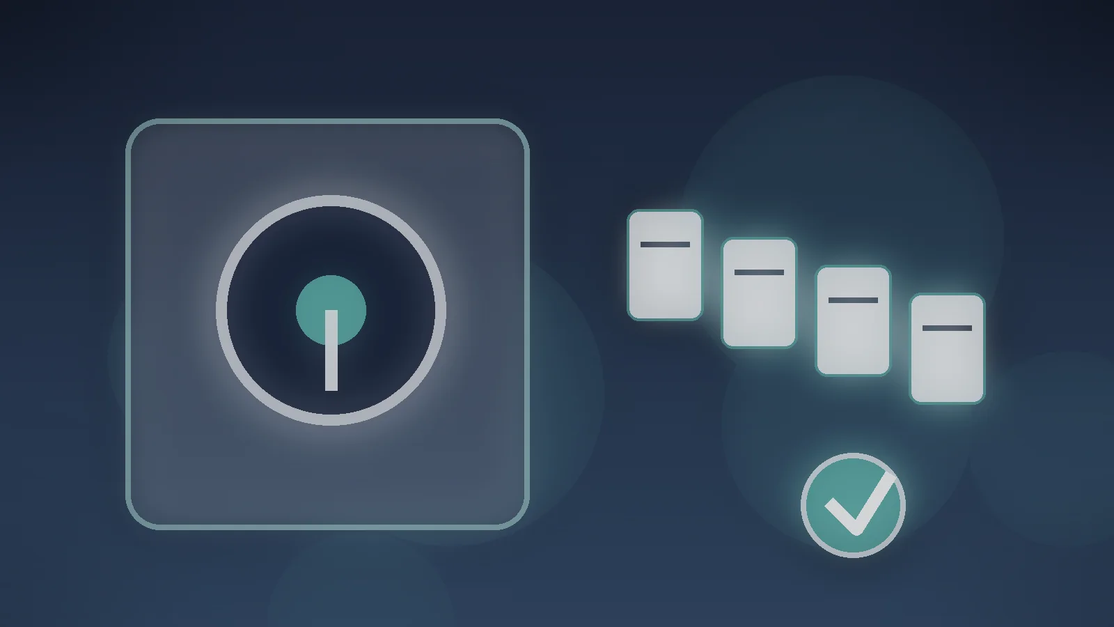 A protected project vault representing escrow and payment approval before final file delivery.