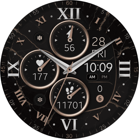 Analog watch face for Wear OS smartwatch