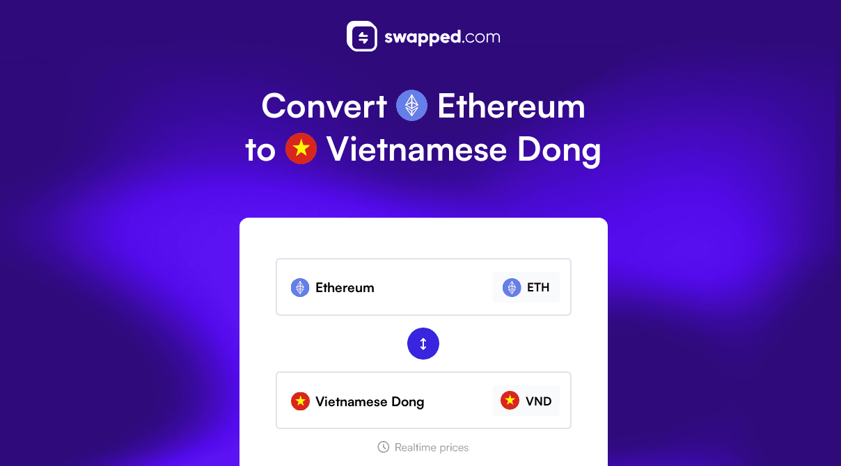 Convert Ethereum (ETH) to Vietnamese Dong (VND)