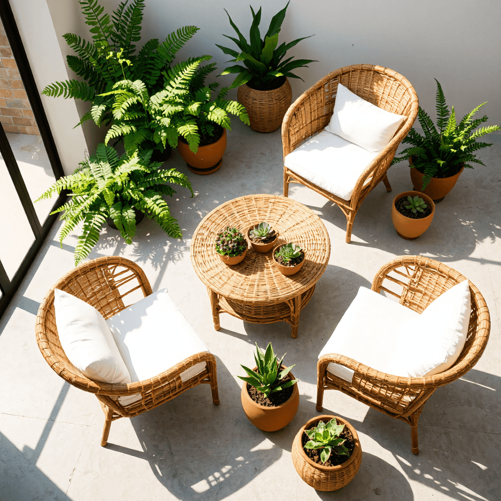 product photography of outdoor furniture set