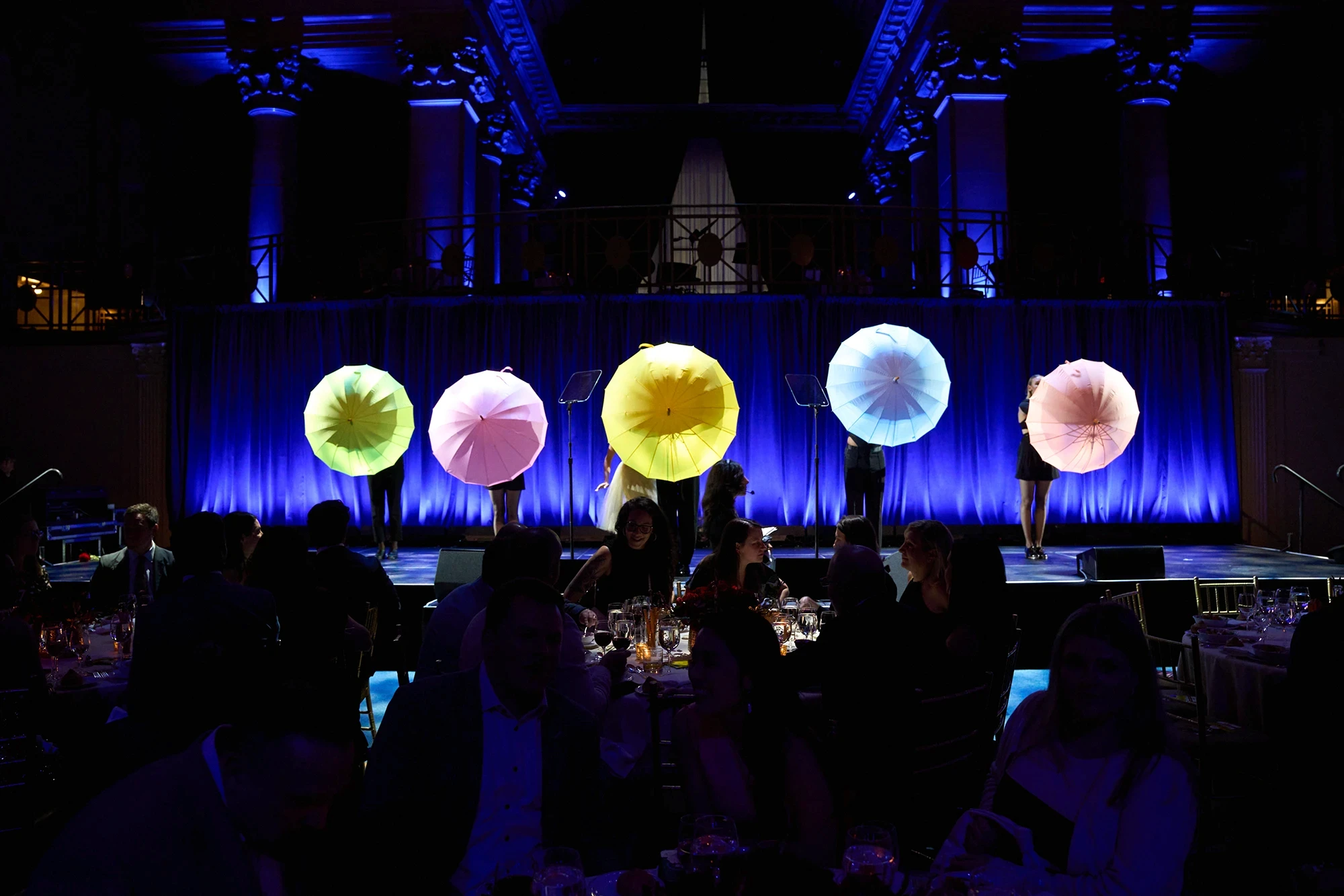 Costumed cast on stage at The Heart of New York Gala, full wardrobe designed and built by 26 Stars
