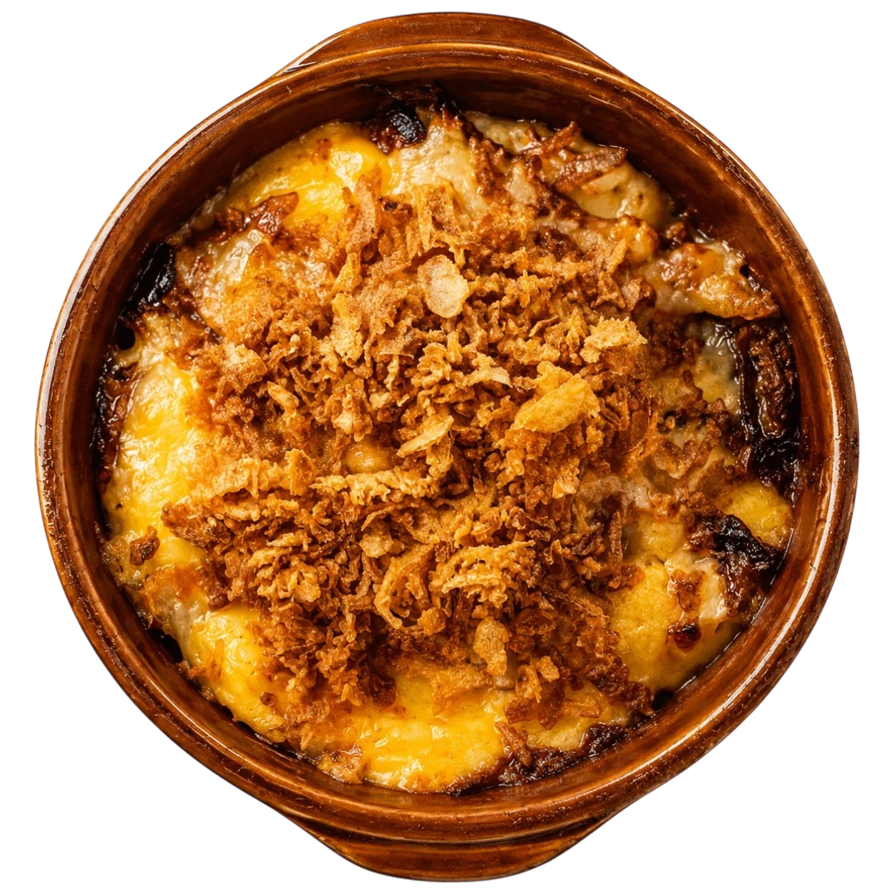 Cassolette auvergnate gratinée avec oignons croustillants à La Cassolette Clermont