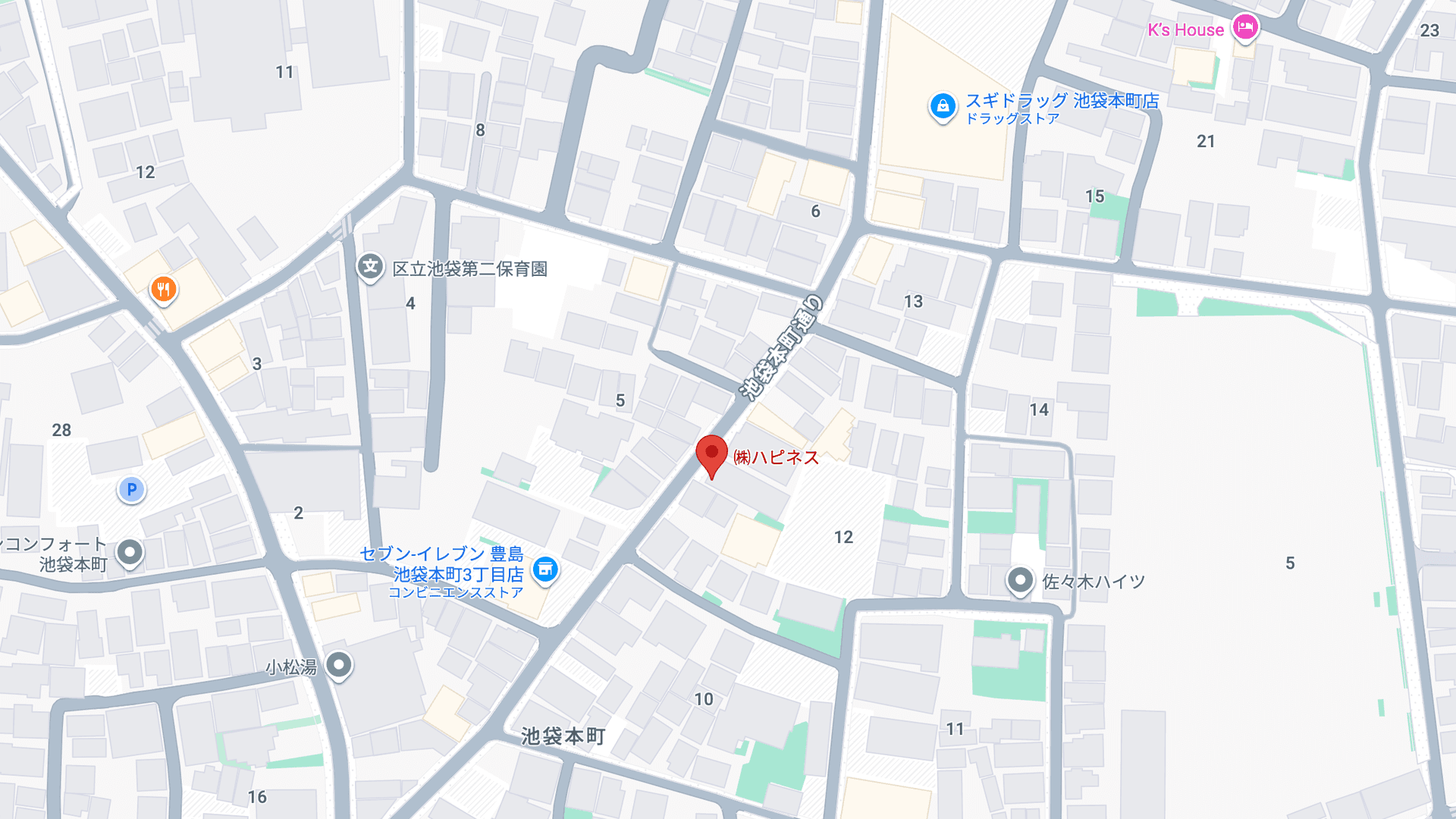 ハピネスのGoogleマップの画像