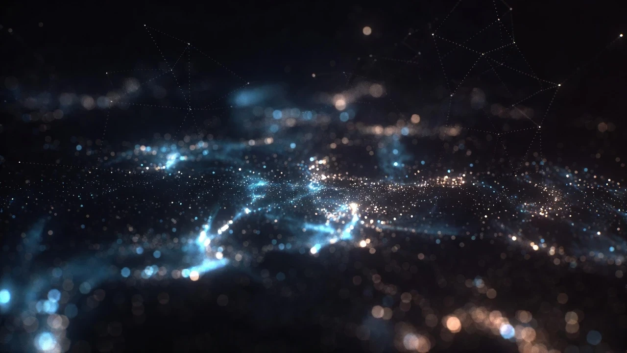 abstract background of web of lights