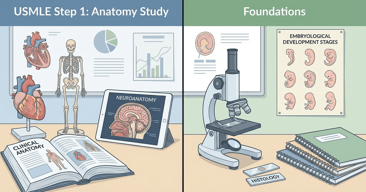 Cover: How to Study Anatomy for USMLE Step 1 2026: High-Yield Systems, Embryology, Histology and Exam Strategy