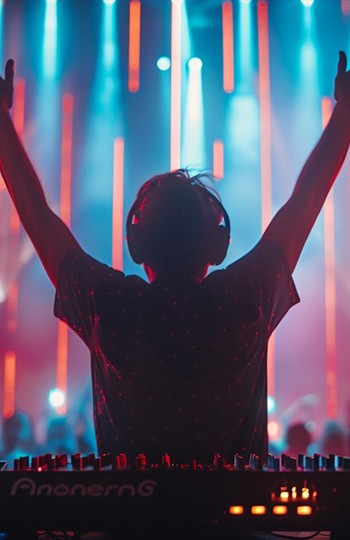 Black plastic pouch on velvet