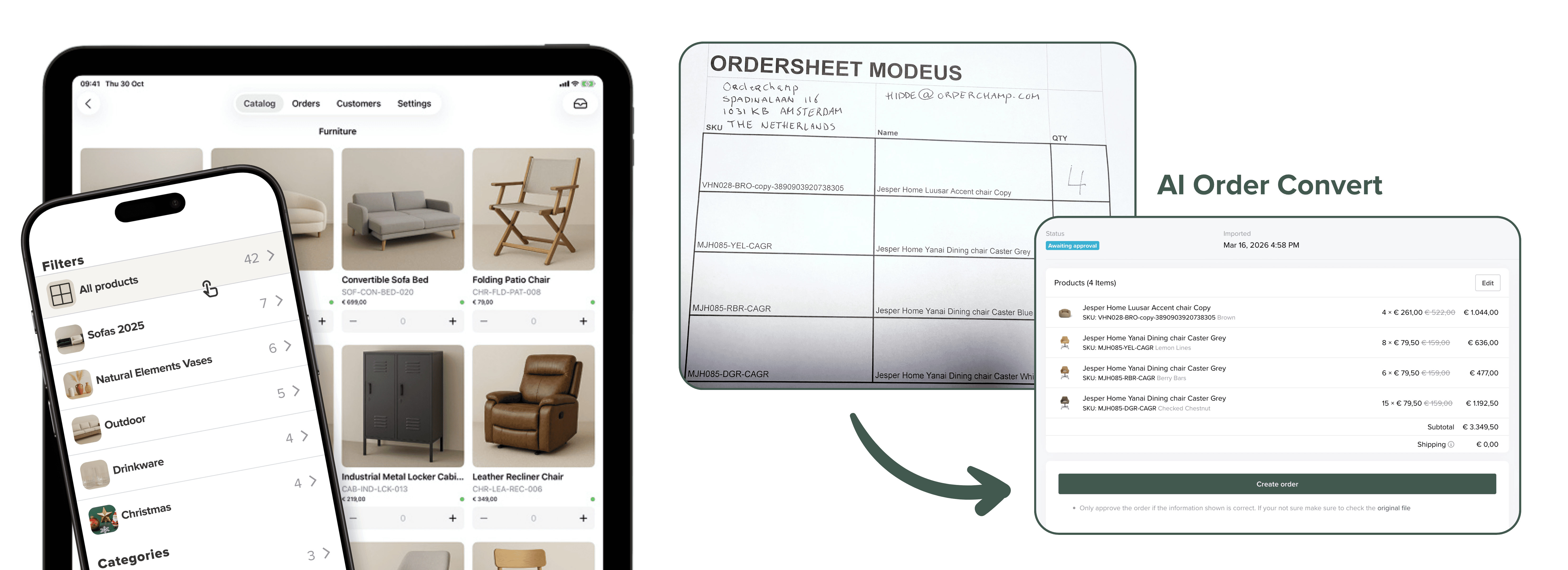 Sales App and AI Order Convert