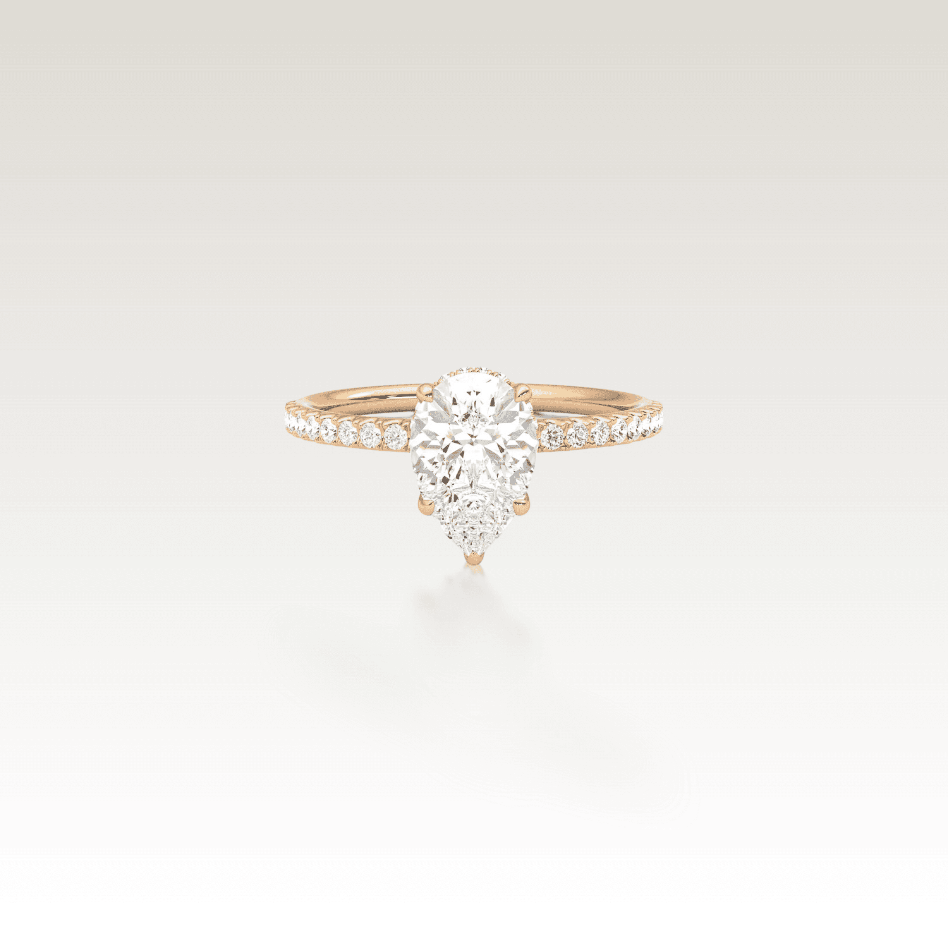 Pavé Pear Love Knot Diamond Ring image 0