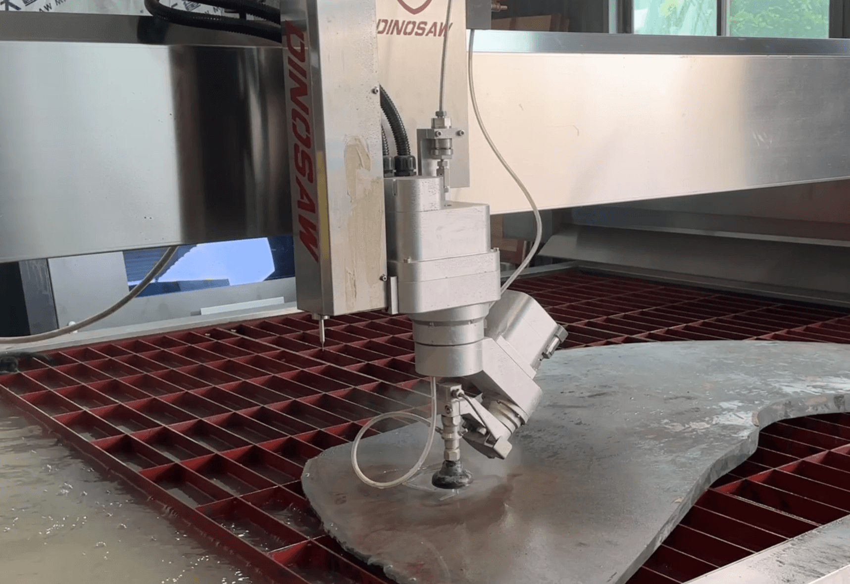 waterjet cutting silica glass