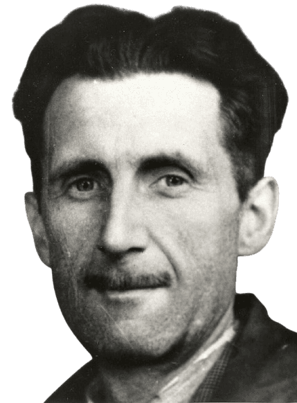 This black-and-white photograph is a portrait of George Orwell, the influential British writer and political thinker, best known for his novels 1984 and Animal Farm. Orwell is depicted with a serious expression, short dark hair, and a thin mustache, reflecting his contemplative and intellectual persona. His works, which explore themes of totalitarianism, freedom, and social injustice, have left a lasting impact on literature and political discourse. This image is a classic representation of Orwell during his literary career.