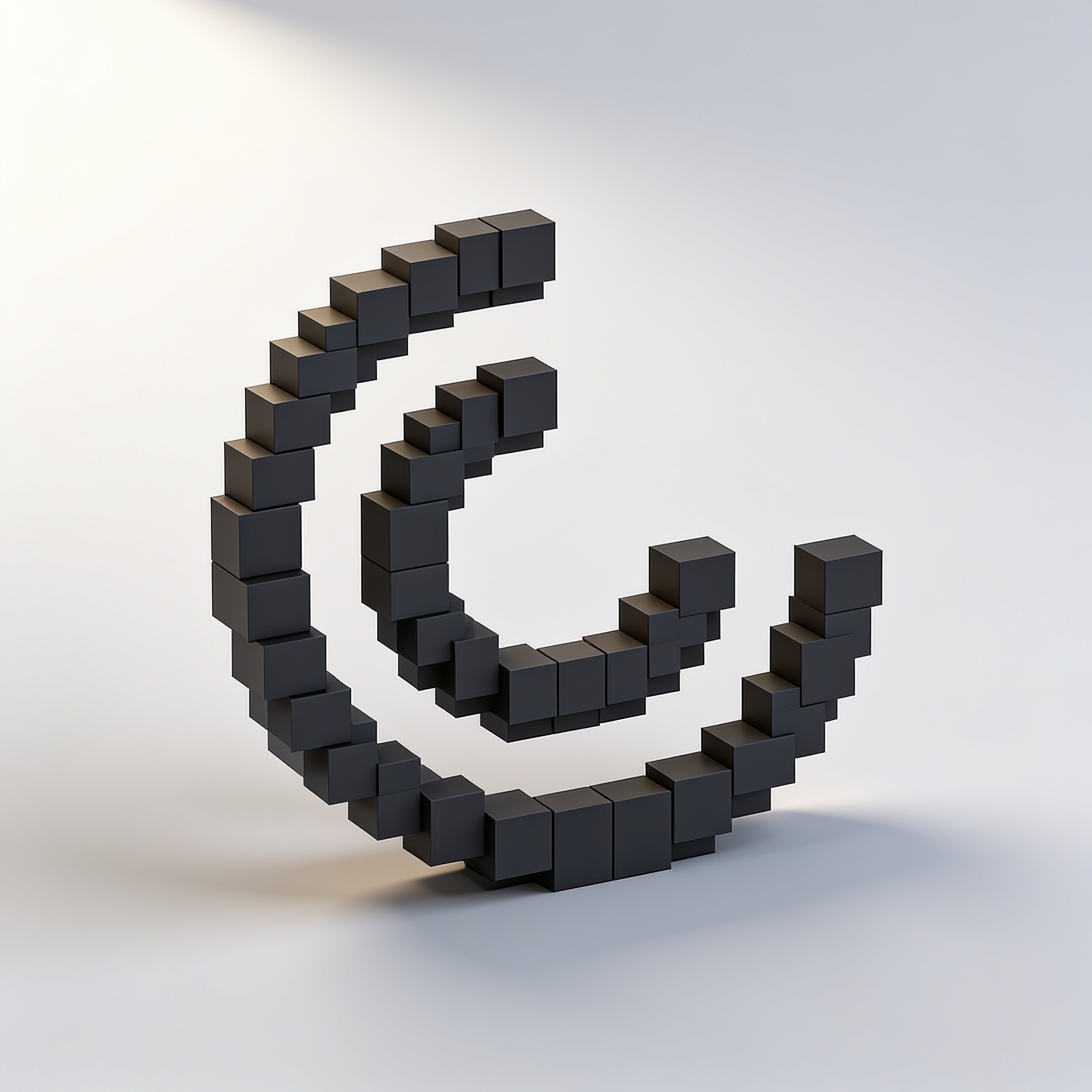 Black voxel Buffer logo symbolizing social media scheduling