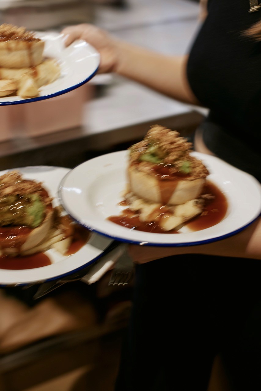 Freshly baked pies served during Public's Pie Night event
