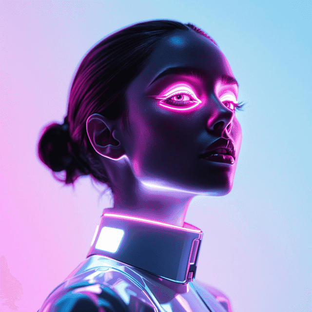 Futuristic Neon Portrait