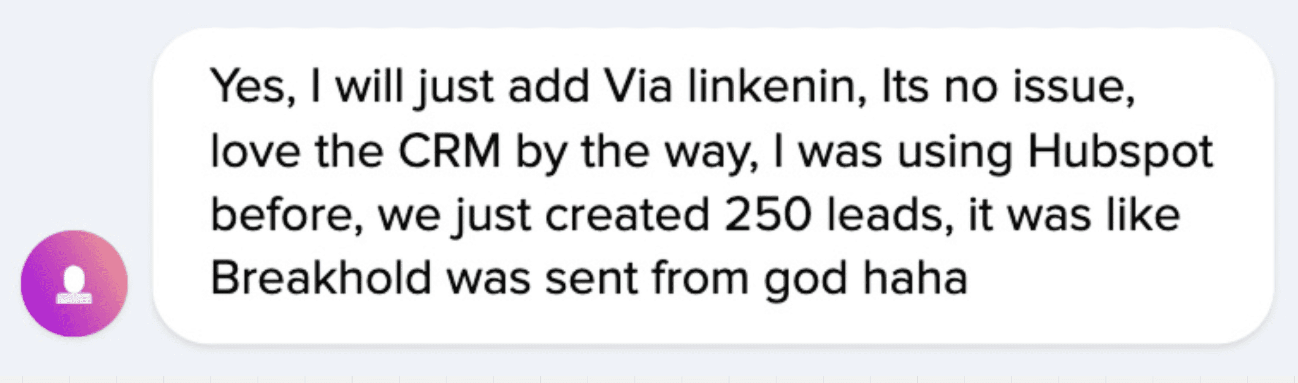 Pipedrive vs HubSpot testimonial
