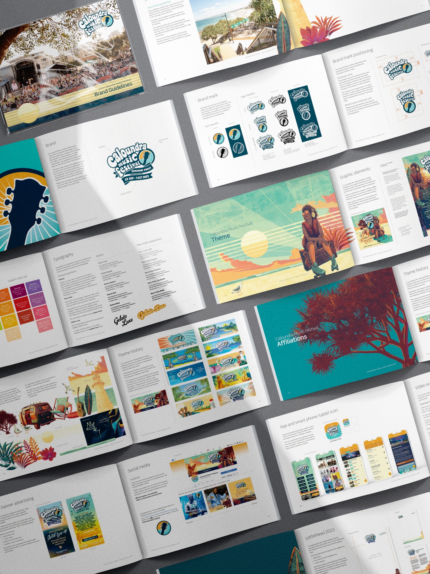 Australian music festival brand guidelines document design