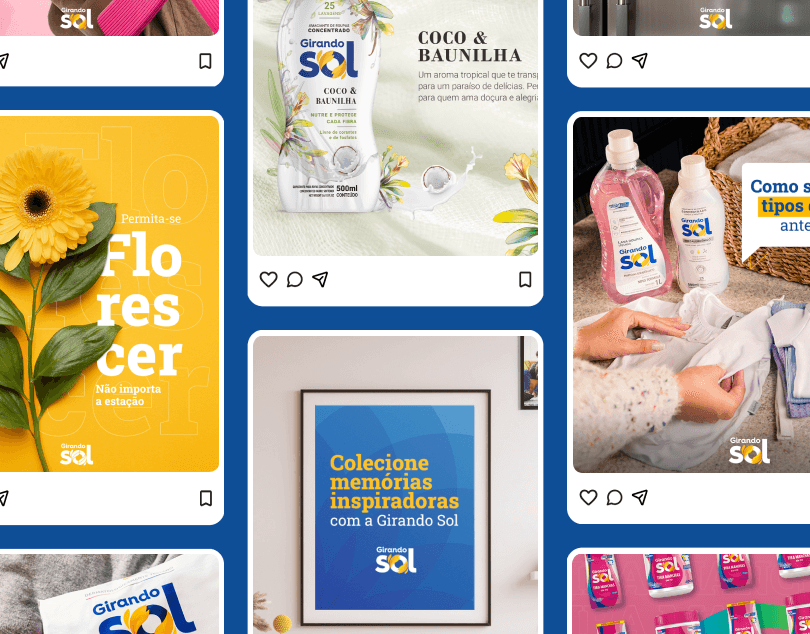 Girando Sol Produtos de Limpeza Social Media