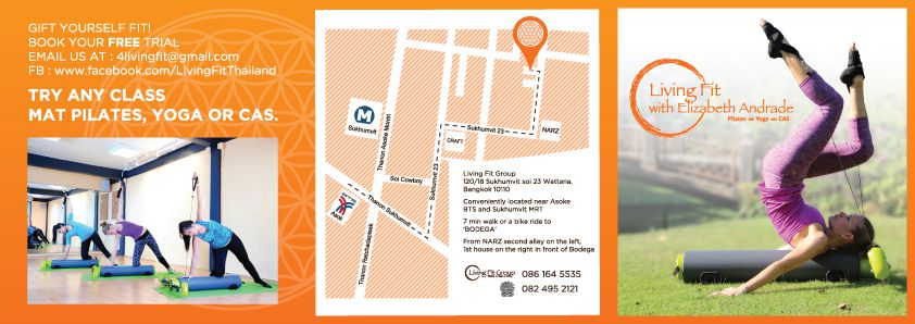 Flyer for LIVING FIT GROUP by Suzaku Productions