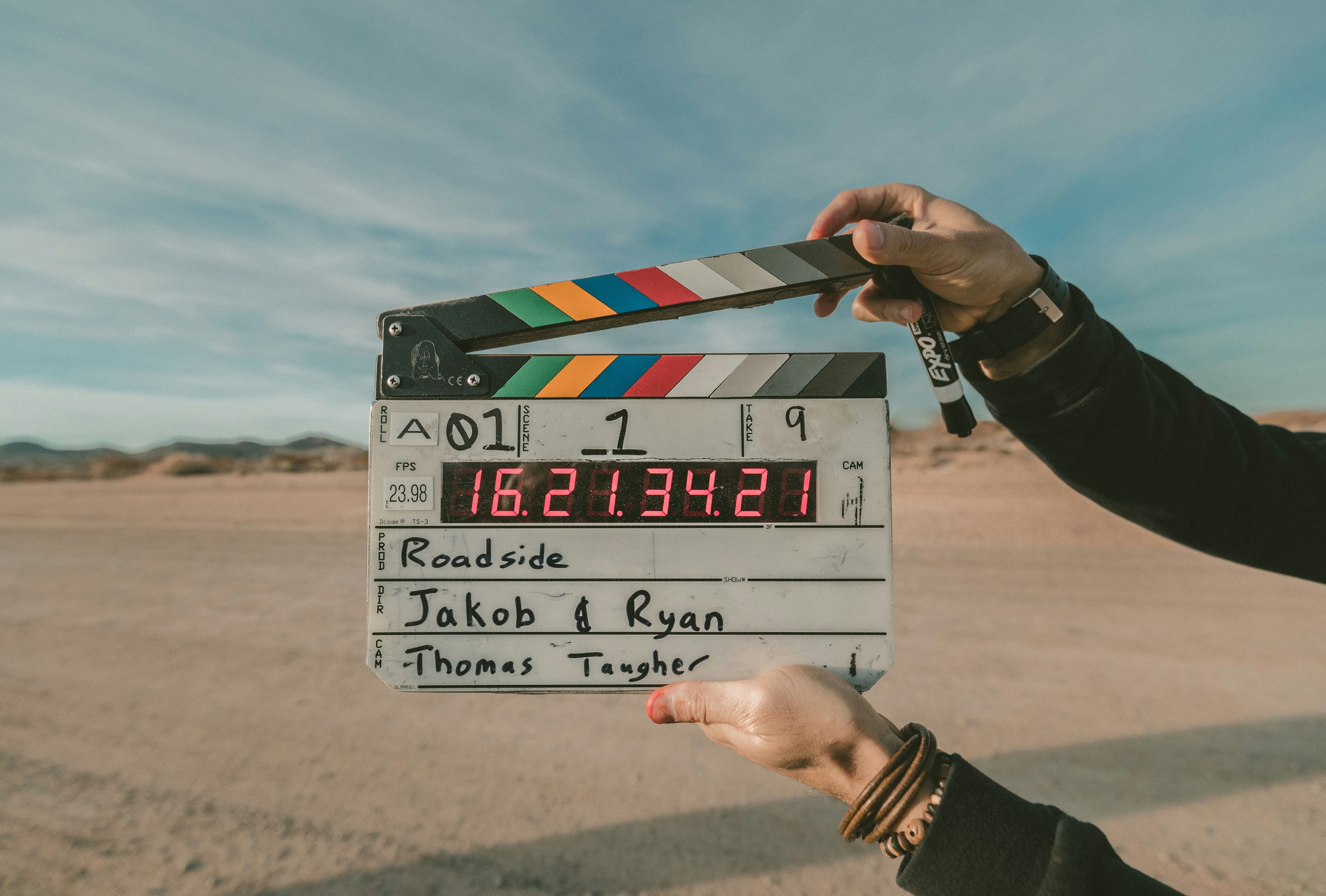 A movie clapboard