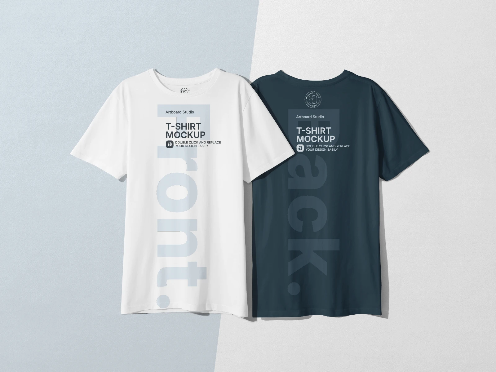 T-shirt mockup front and back