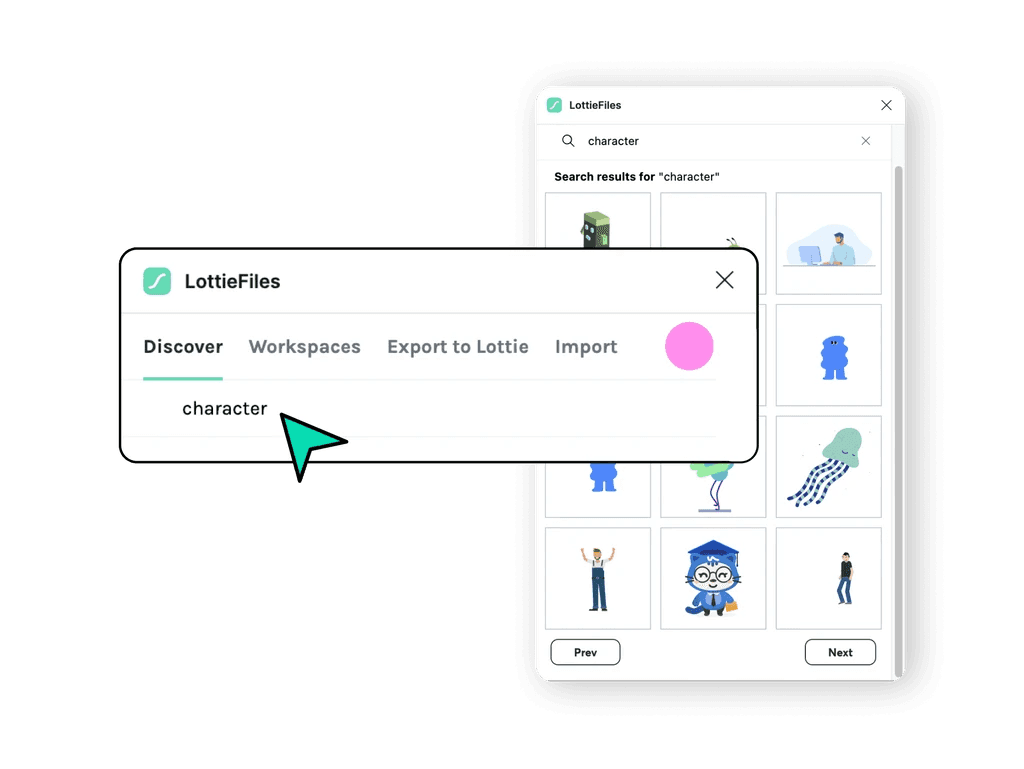 Search Lottie animations