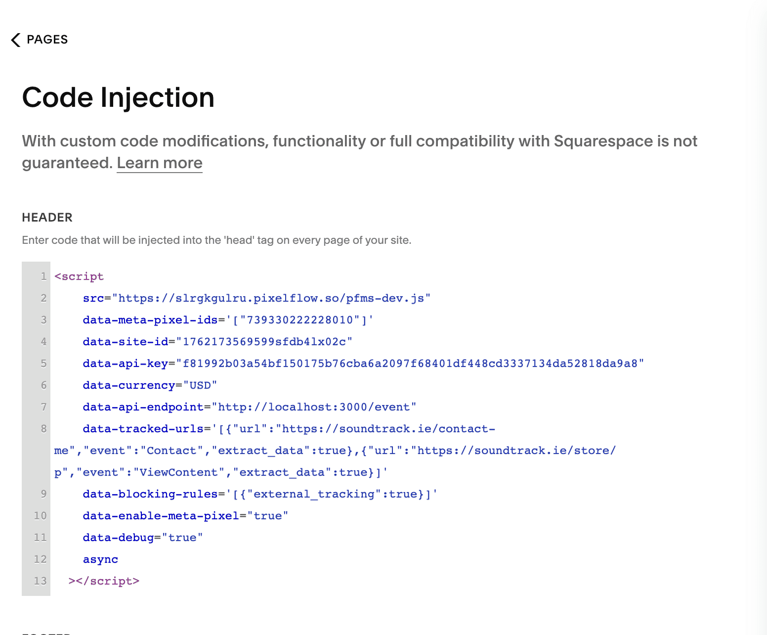 Squarespace CAPI
