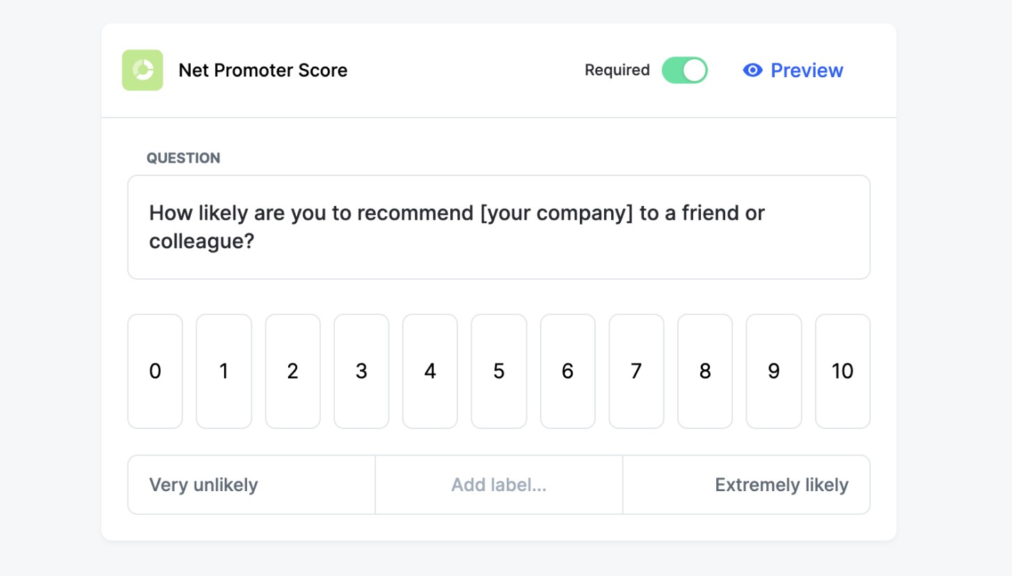 Example of an nps question