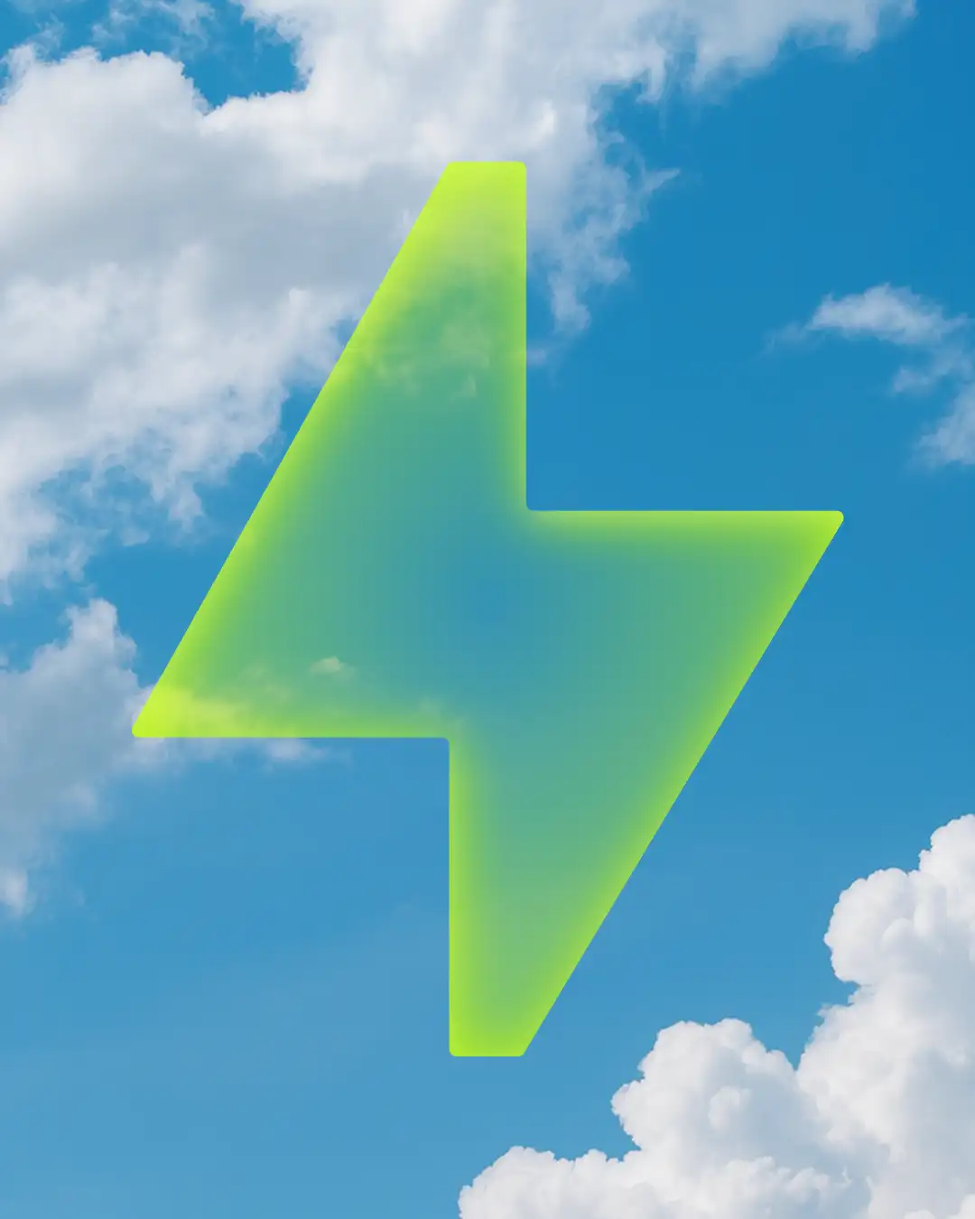 Branding visual for Aptax, a Swiss AI-powered tax SaaS platform, showing a green lightning symbol over a bright blue sky.
