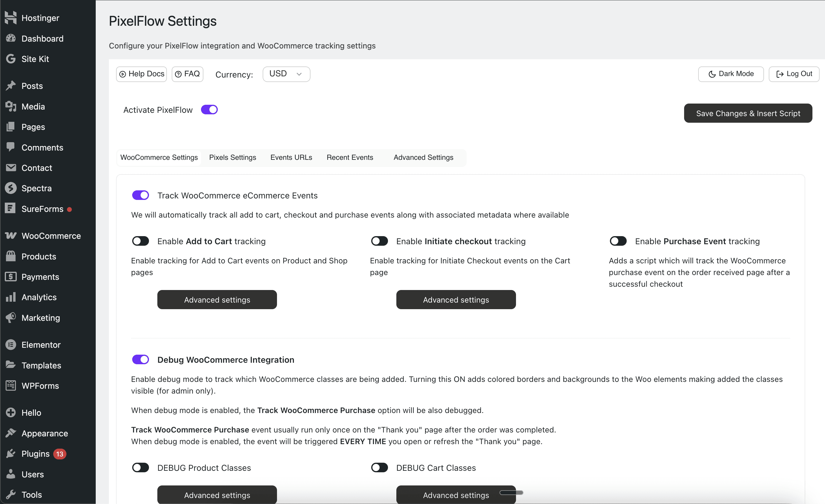 Wordpress conversions API