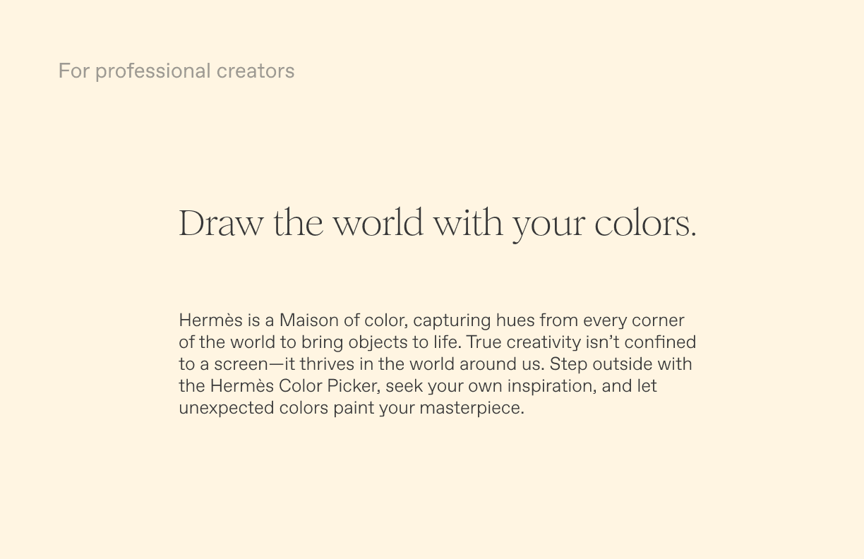 A creative-tool direction