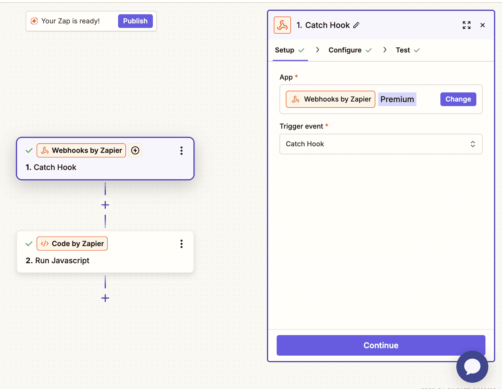 Set up your Webhook Trigger