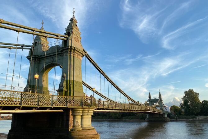 Marvel at the architecture of Hammersmith Bridge