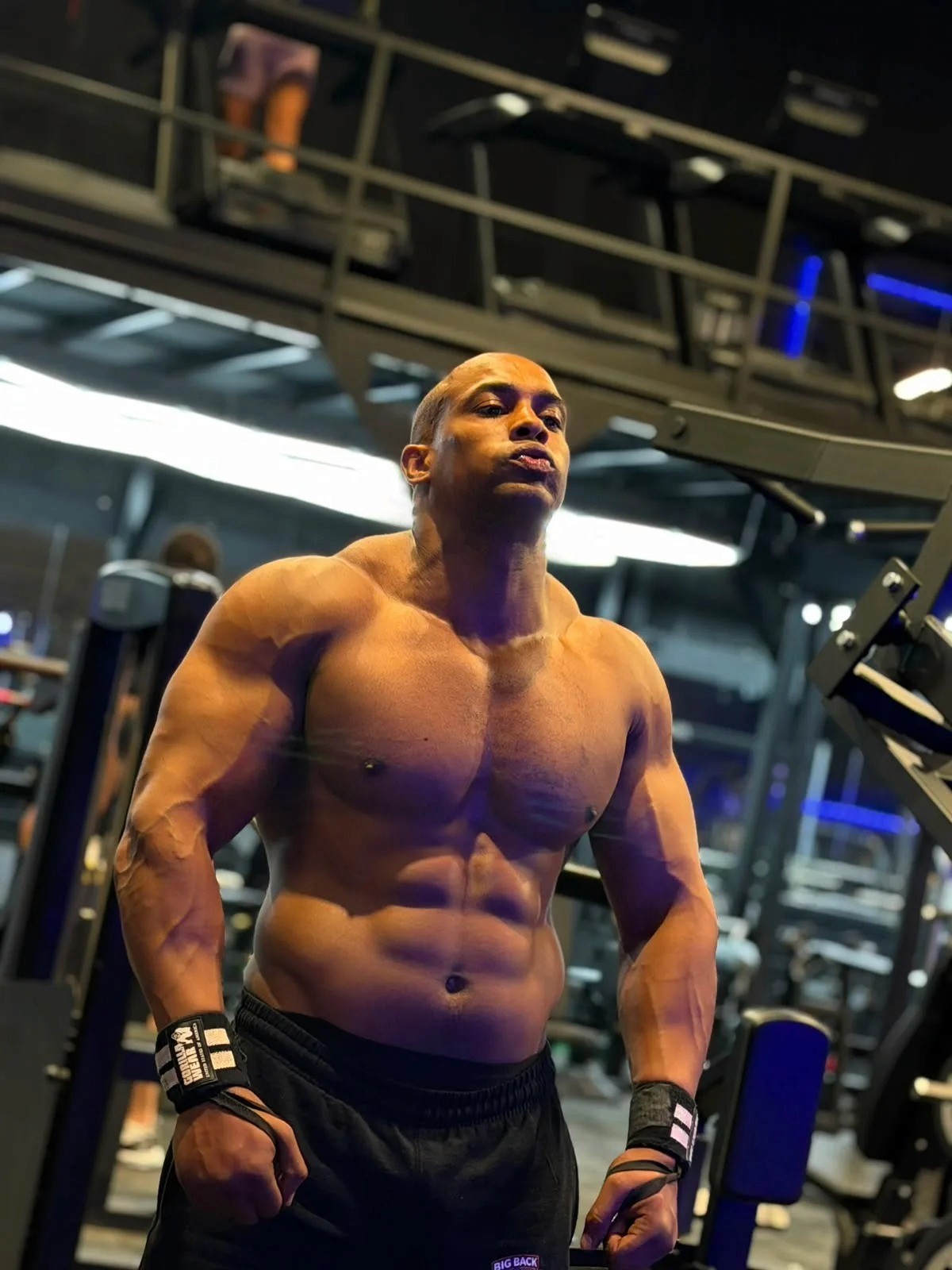 Man after fitness body transformation