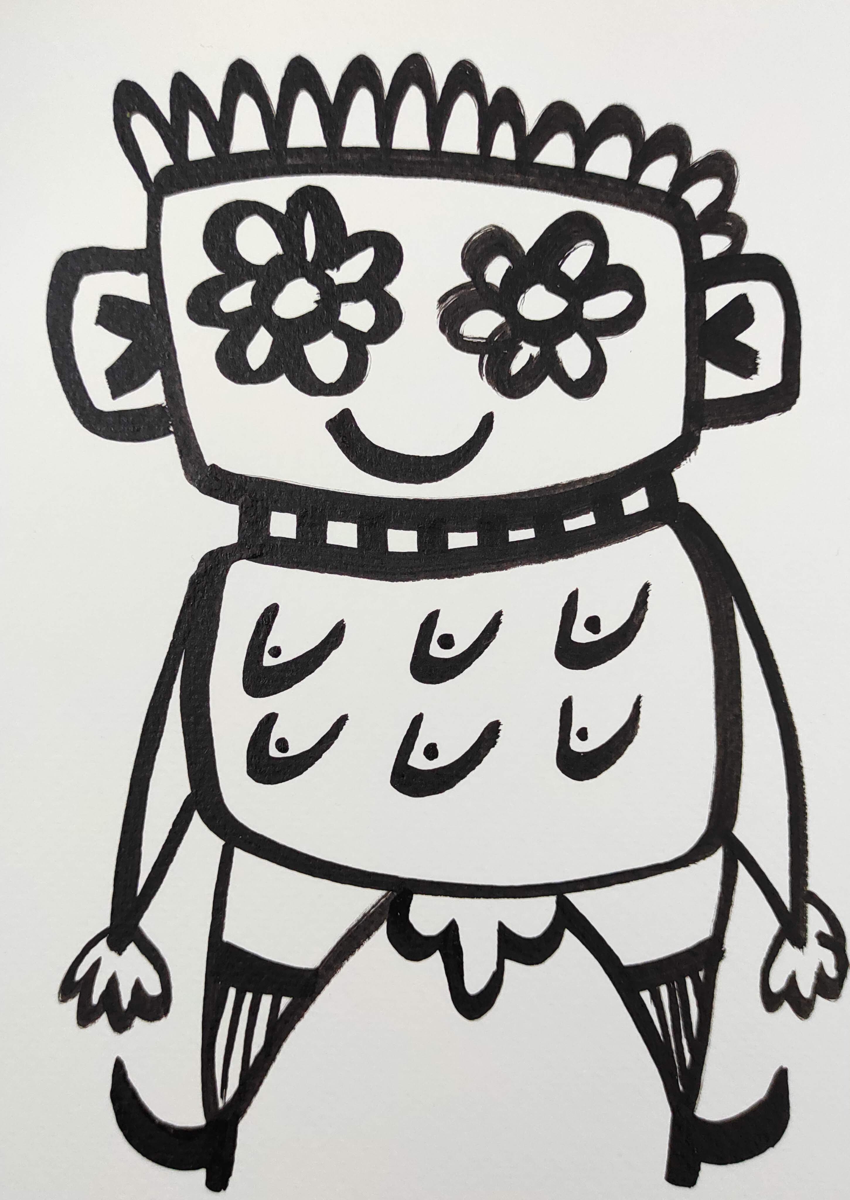 herd of sheep on road painting