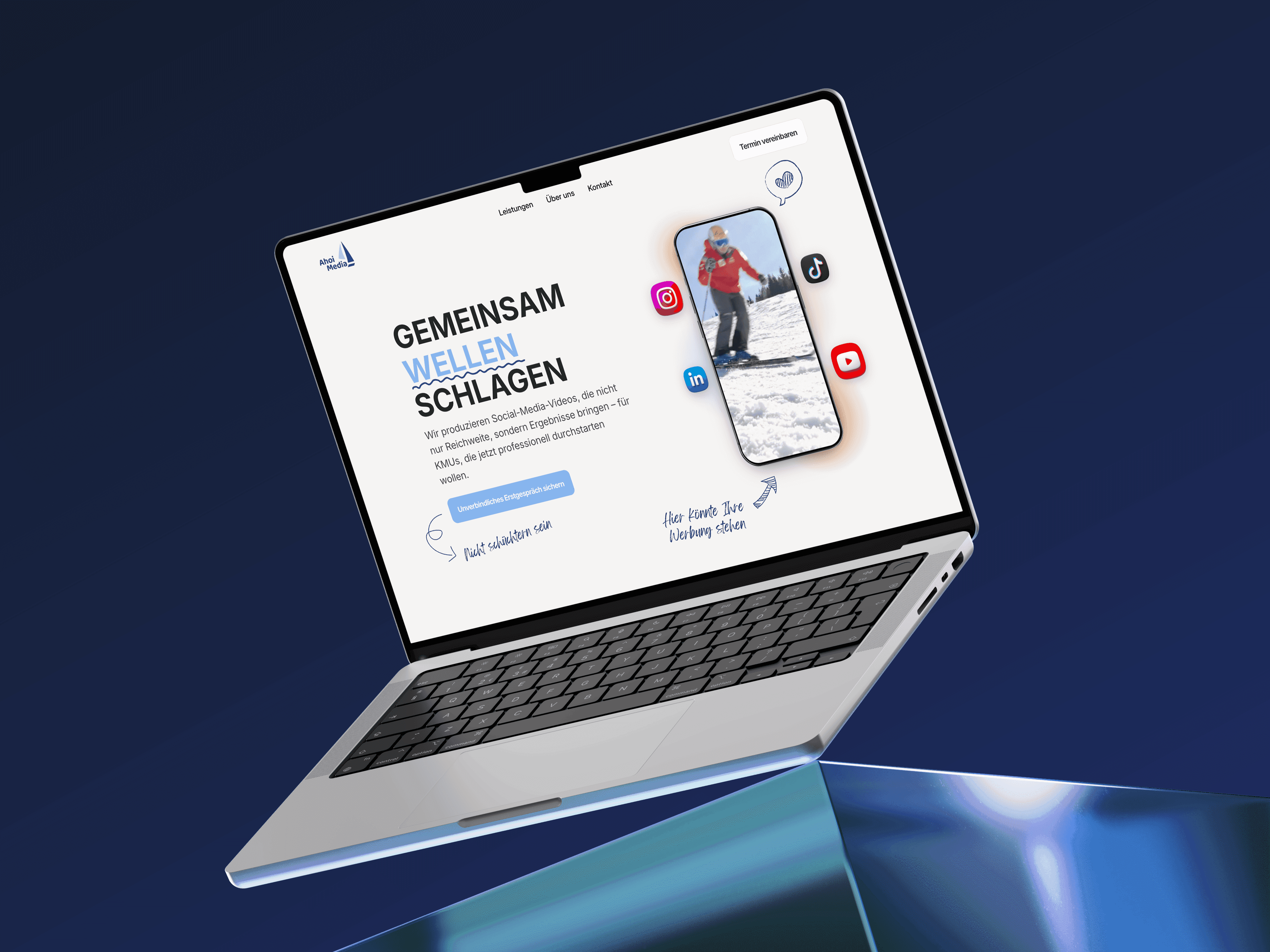 Ahoi Media Website Mockup