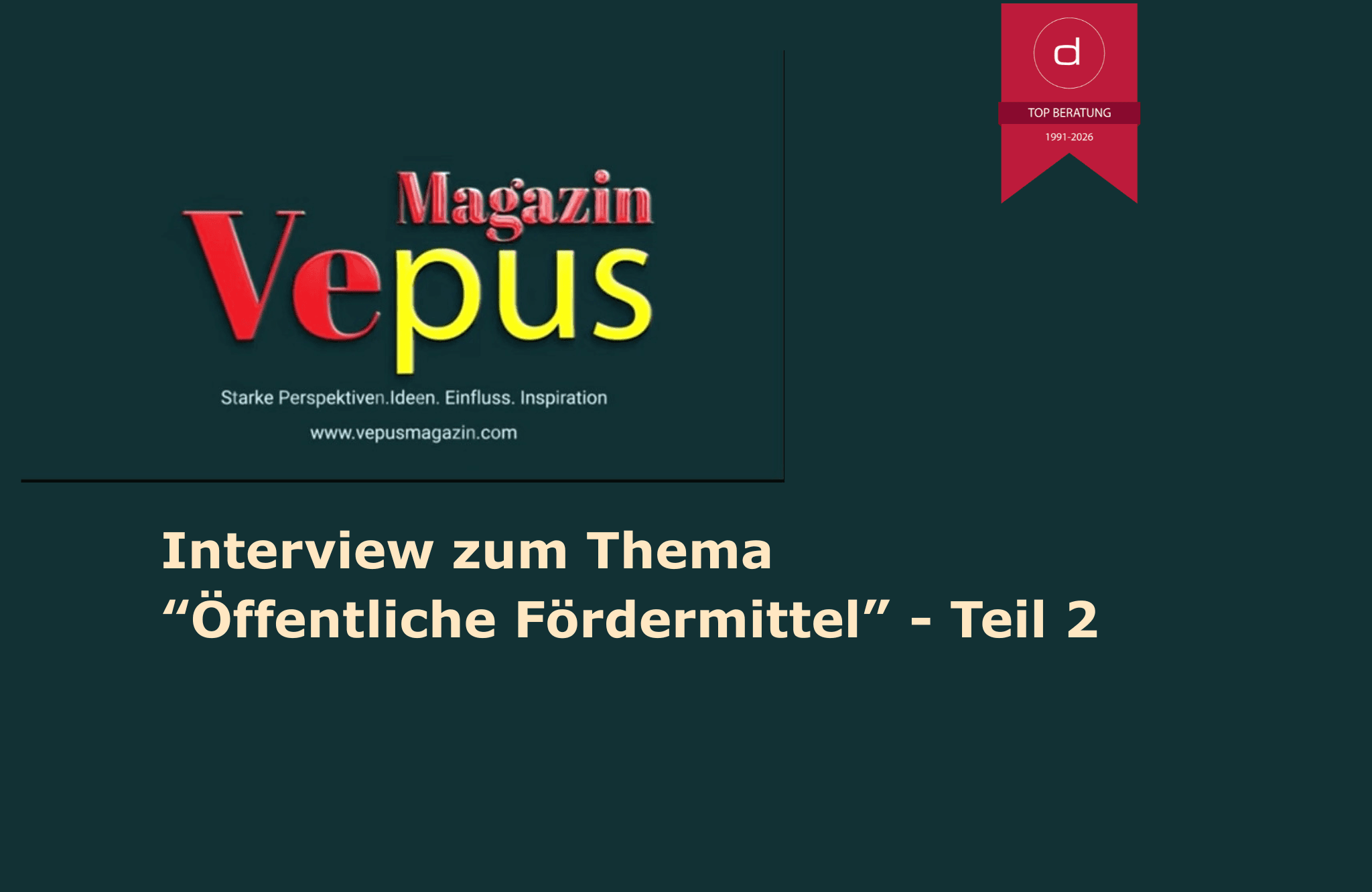 Interview "Öffentliche Fördermittel" Teil 2